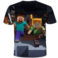 T-shirt Minecraft Steve & Alex dos