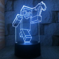 Lampe Minecraft 3D Personnage