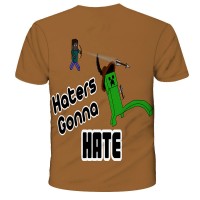 T-shirt Minecraft Haters Gonna Hate dos