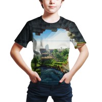 T-shirt Minecraft Monde