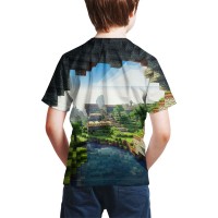 T-shirt Minecraft Monde dos