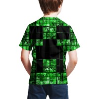 T-shirt Minecraft Creeper Blocs dos