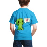 T-shirt Minecraft Creeper cœur dos