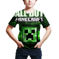 T-shirt Minecraft Creeper Bloc