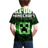 T-shirt Minecraft Creeper Bloc dos