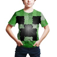 T-shirt Minecraft Creeper Mosaïque