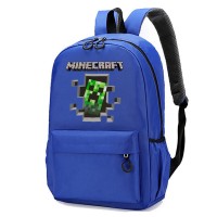 Sac Minecraft Creeper bleu