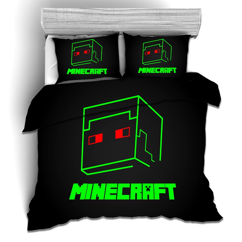 Housse de couette + taie d'oreiller Minecraft